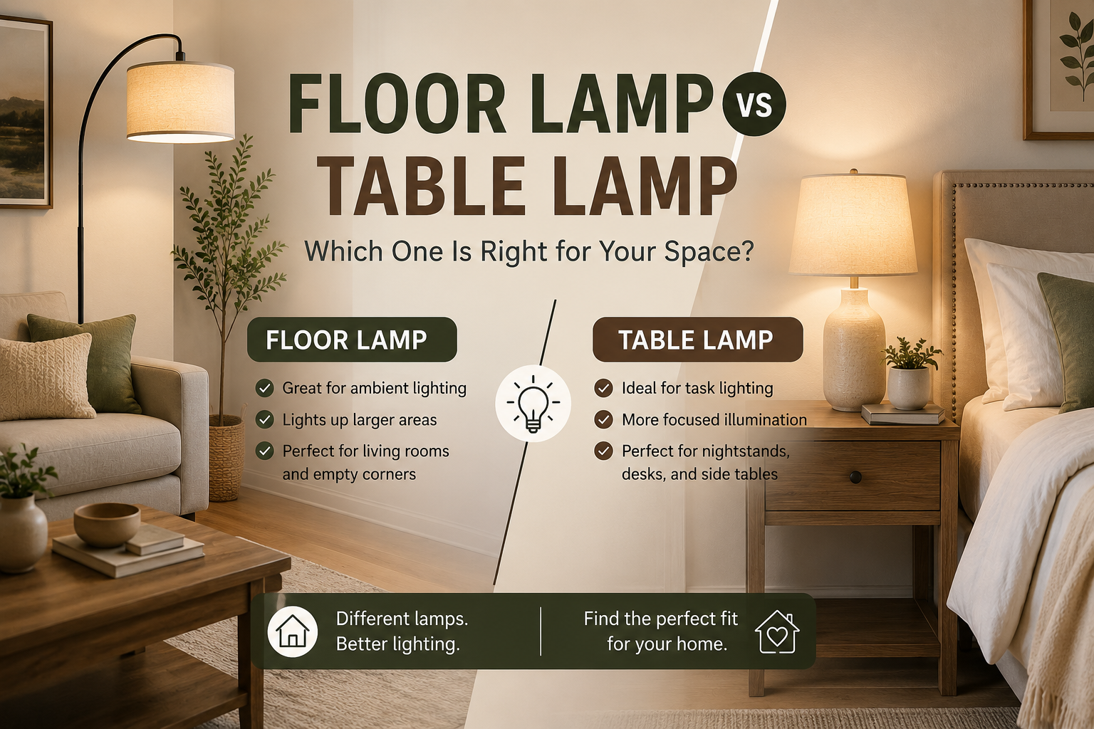 Floor Lamp vs Table Lamp: Which One Is Right for Your Space?