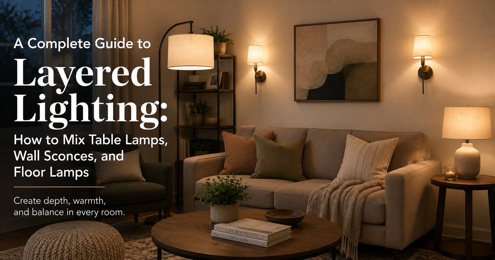 A Complete Guide to Layered Lighting: How to Mix Table Lamps, Wall Sconces, and Floor Lamps
